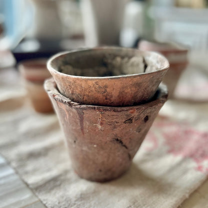 Antique French resin pots
