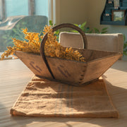 Antique French wooden harvest trug