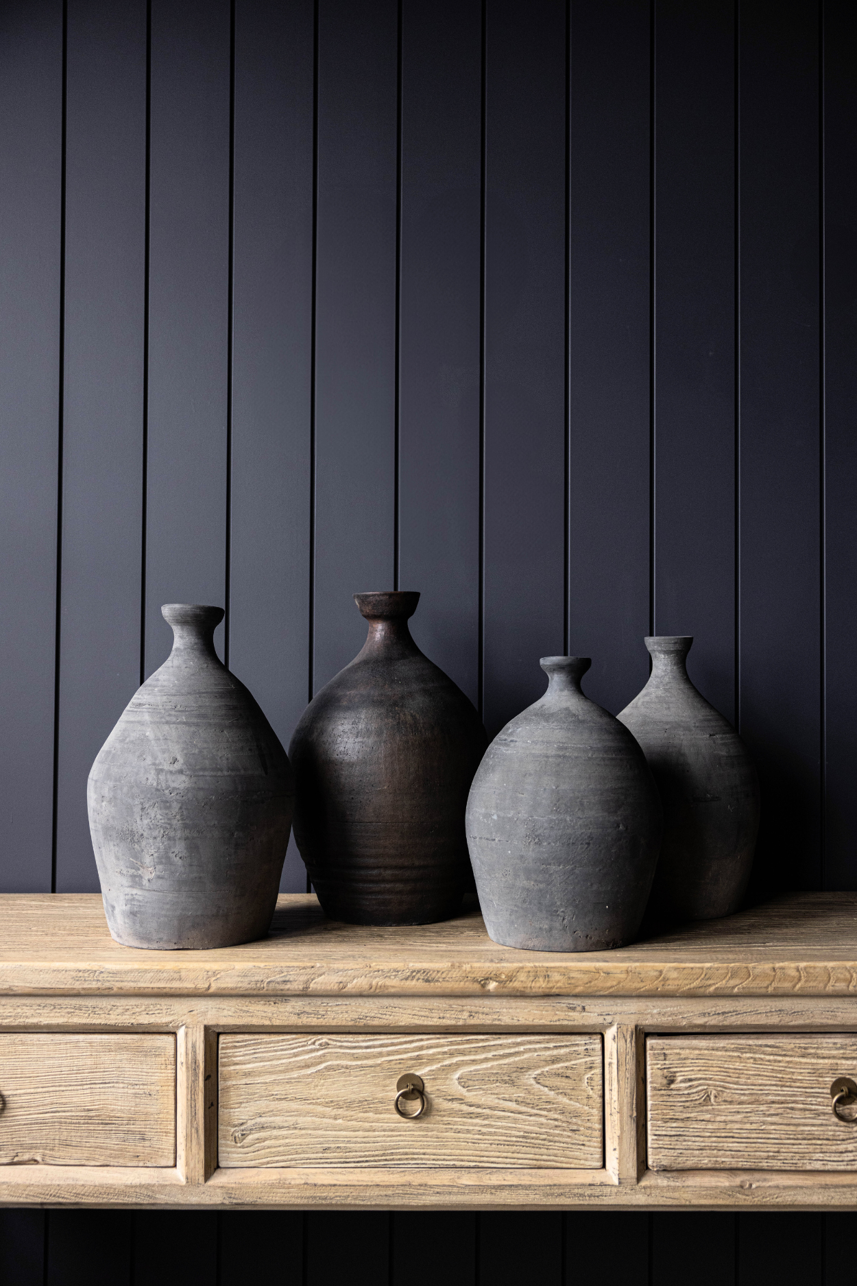 Atelier Vintage Found Black Greys Vase
