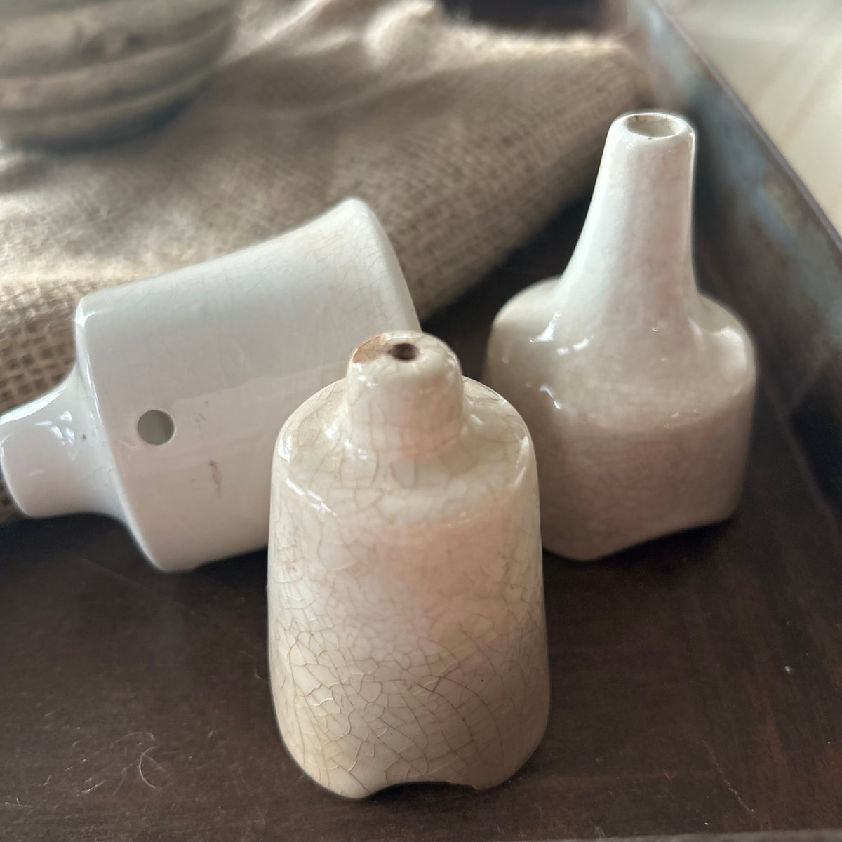 Early 1900s Ironstone Pie Funnels