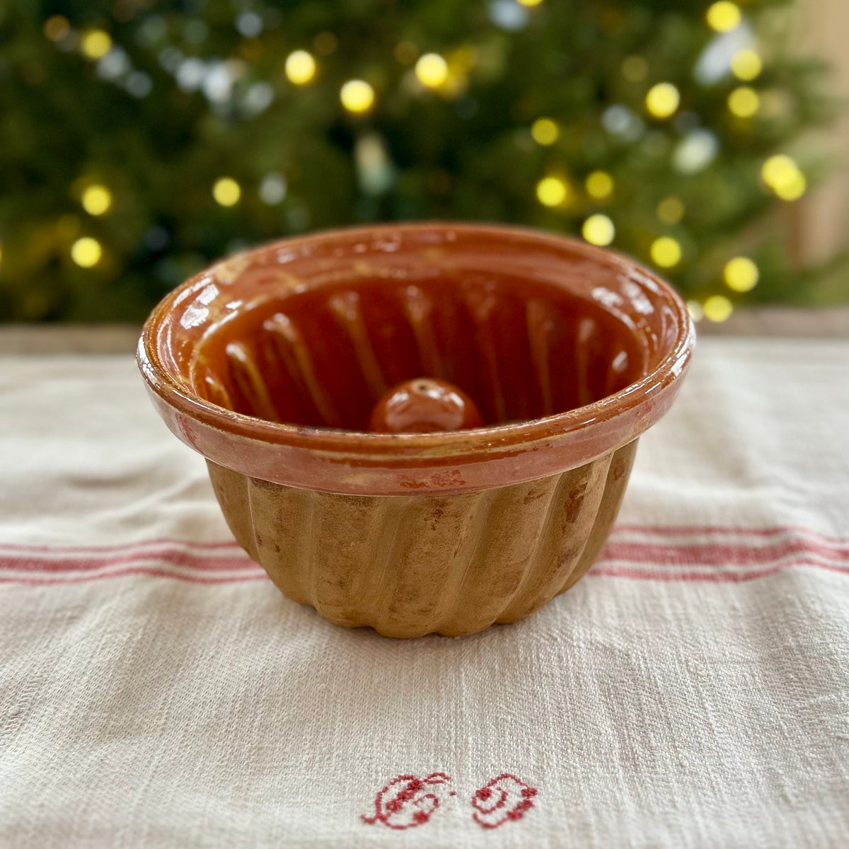 Vintage French Terracotta Kouglof Mold