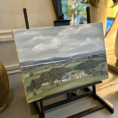 Vintage European Countryside Landscape on Canvas