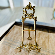 Antique brass easel | rococo revival c.1890