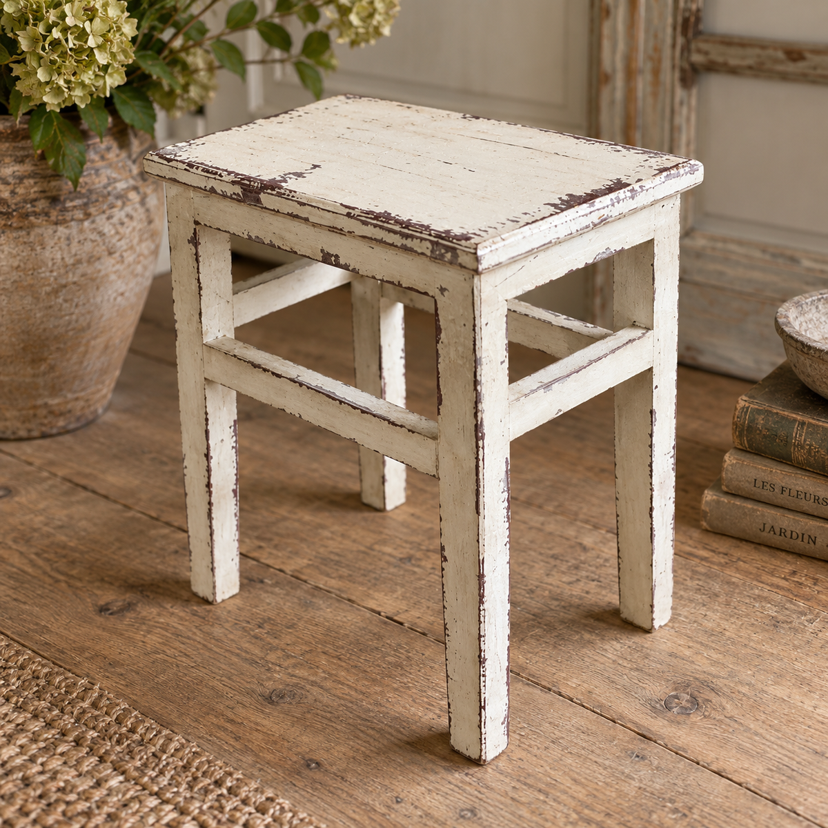 Reproduction Painted Wooden Stool