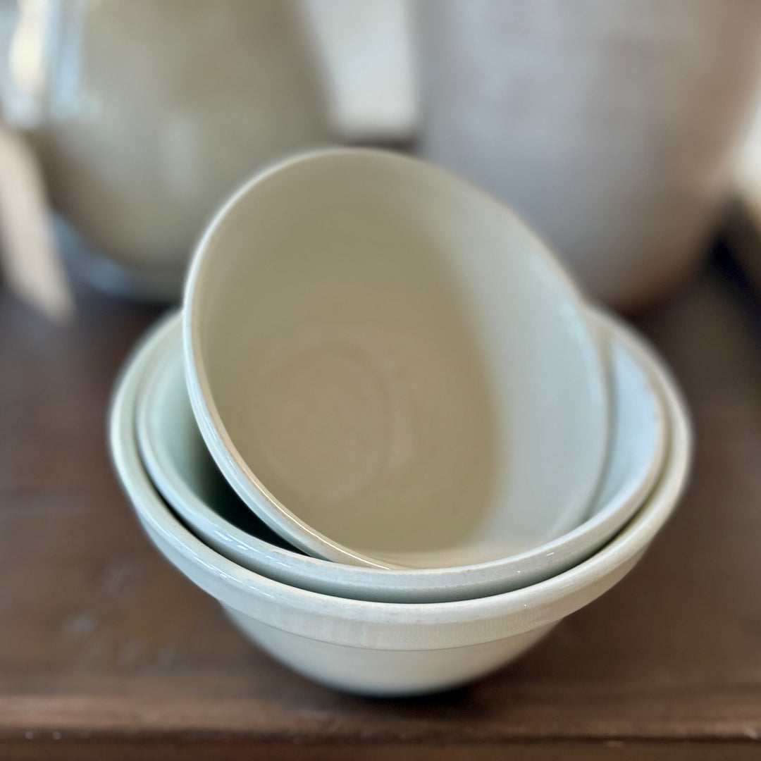 Vintage W.M. Adams Ironstone Pudding Bowls – Set of 3