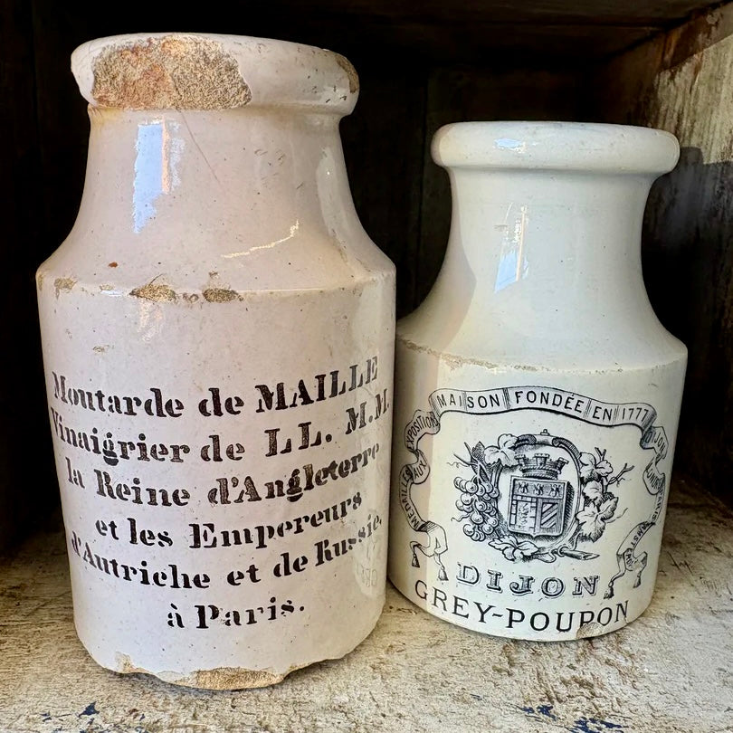 Antique mustard jars
