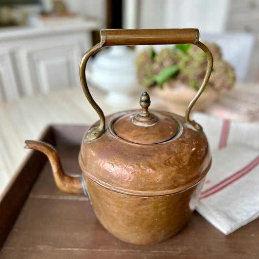 Victorian English Copper Tea Kettle
By Maurice Cohn & Co., London
c. 1890
