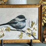 Songbird on Blossom Branch — Original Painting by Sarah Fehr