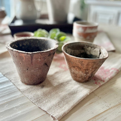 Antique French resin pots