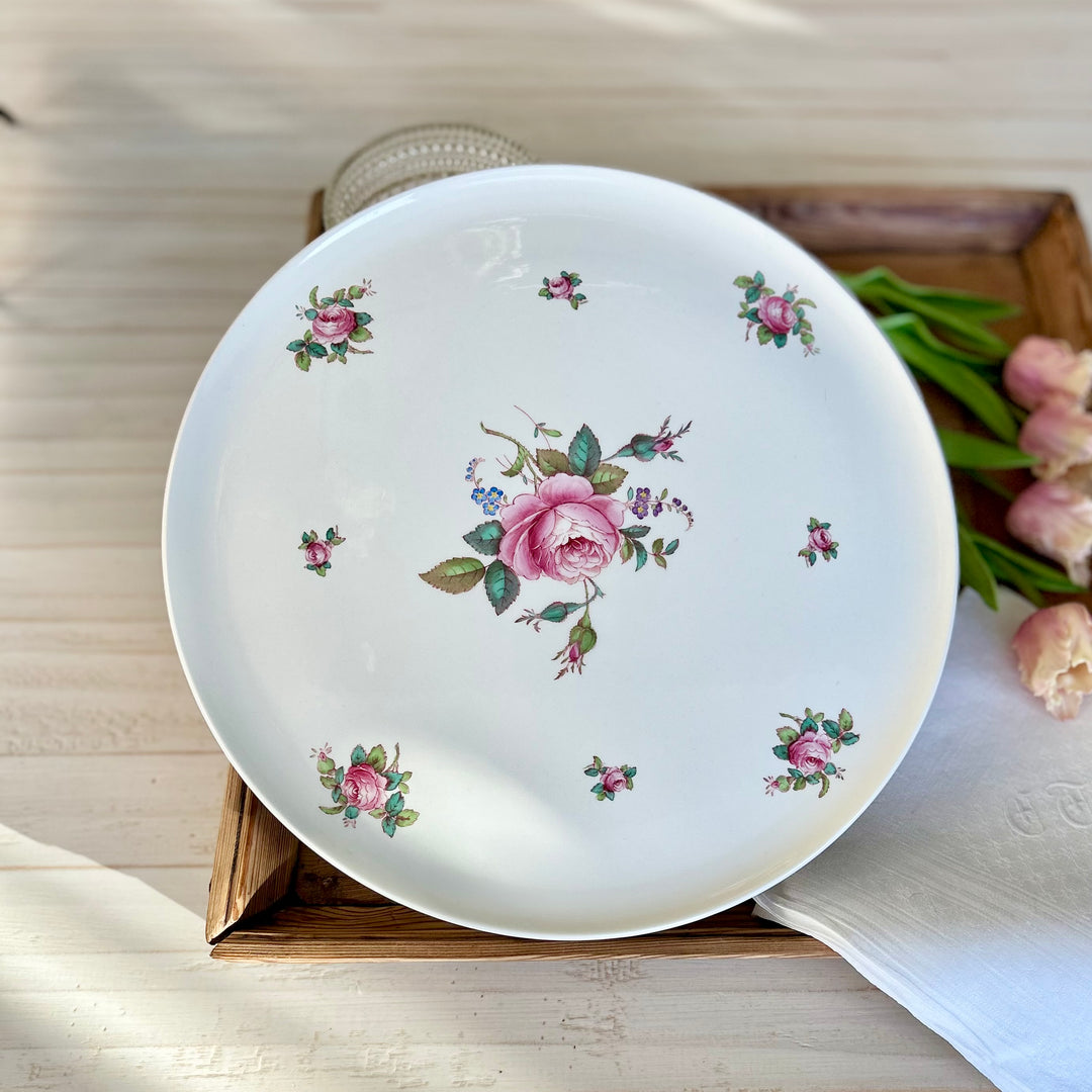 Antique Spode “Blushing Rose” Pedestal Cake Stand