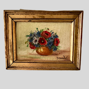 Antique Miniature Floral Paintings