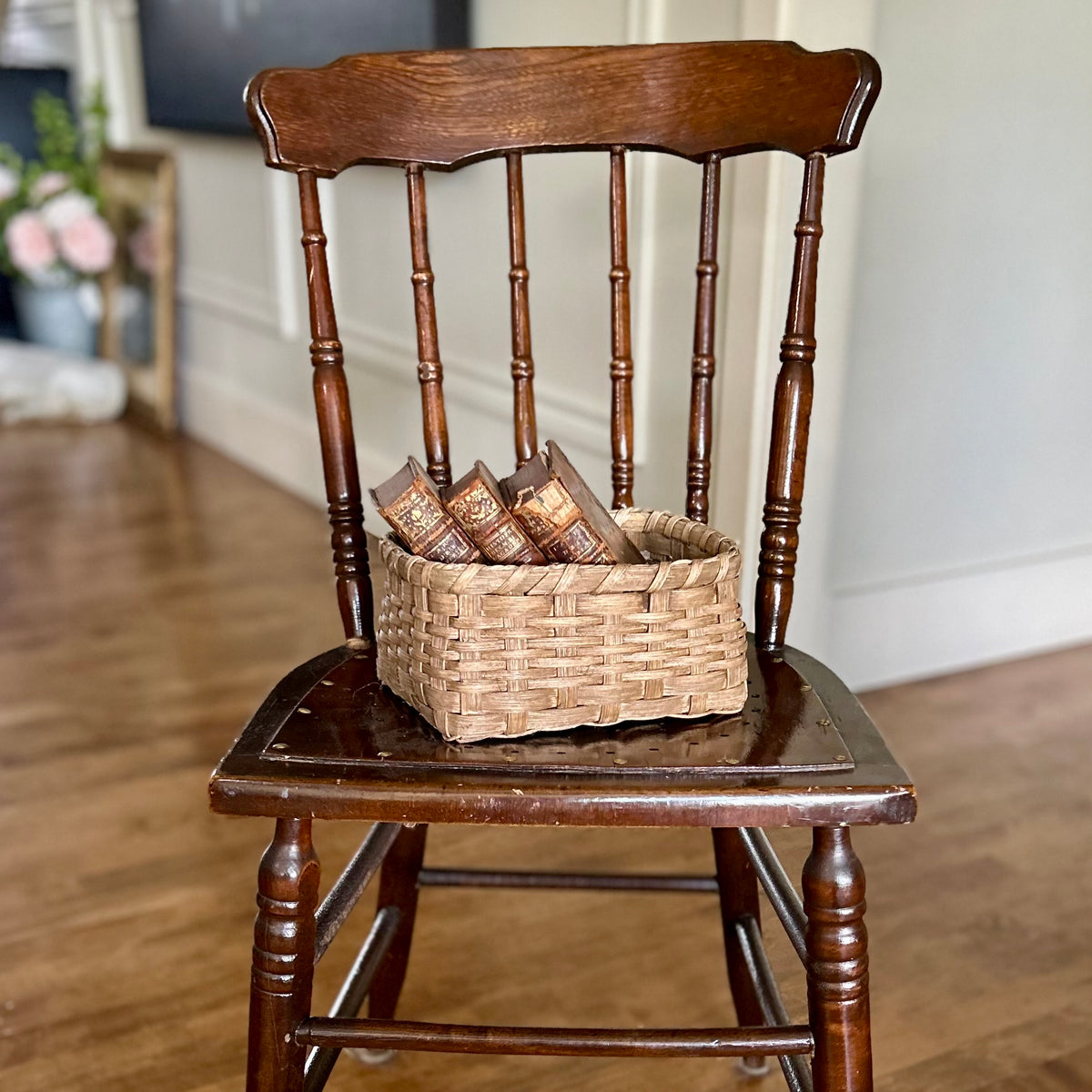 Victorian Country Side Chair with Folk Art Pierced Seat
Circa 1870-1900