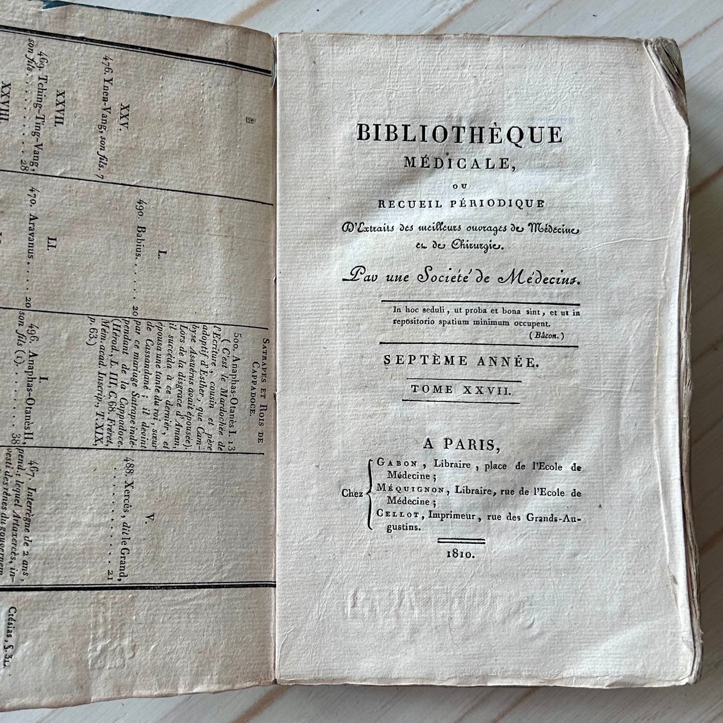 Set of Three Antique French Medical Books | Paris, 1810