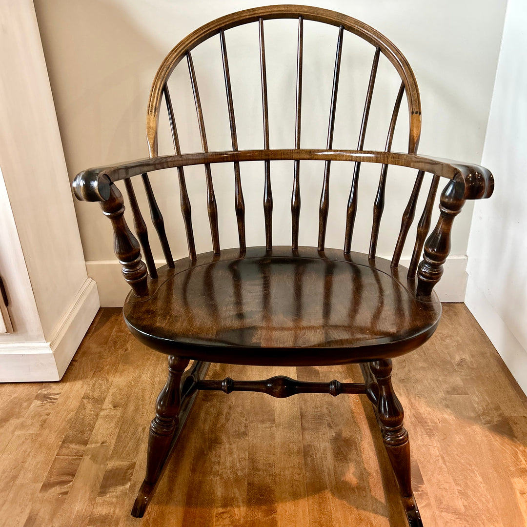 Nichols & stone dark oak Windsor rocking chair