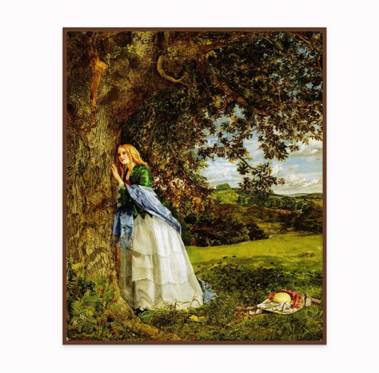 Talking Oak stretched canvas print in floating frame