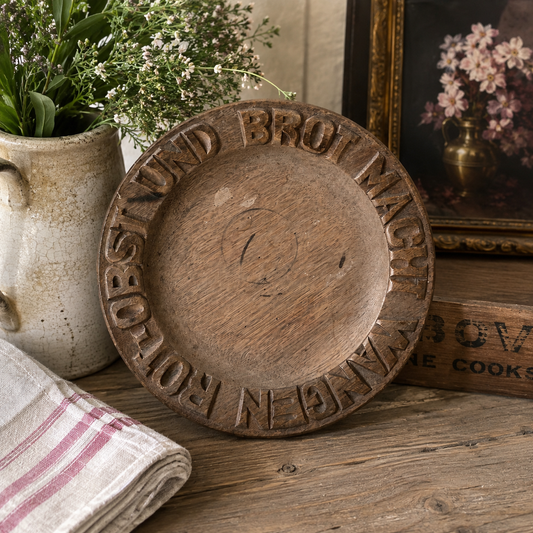 Vintage German Hand-Carved Bread Board | Circa 1920–1950
