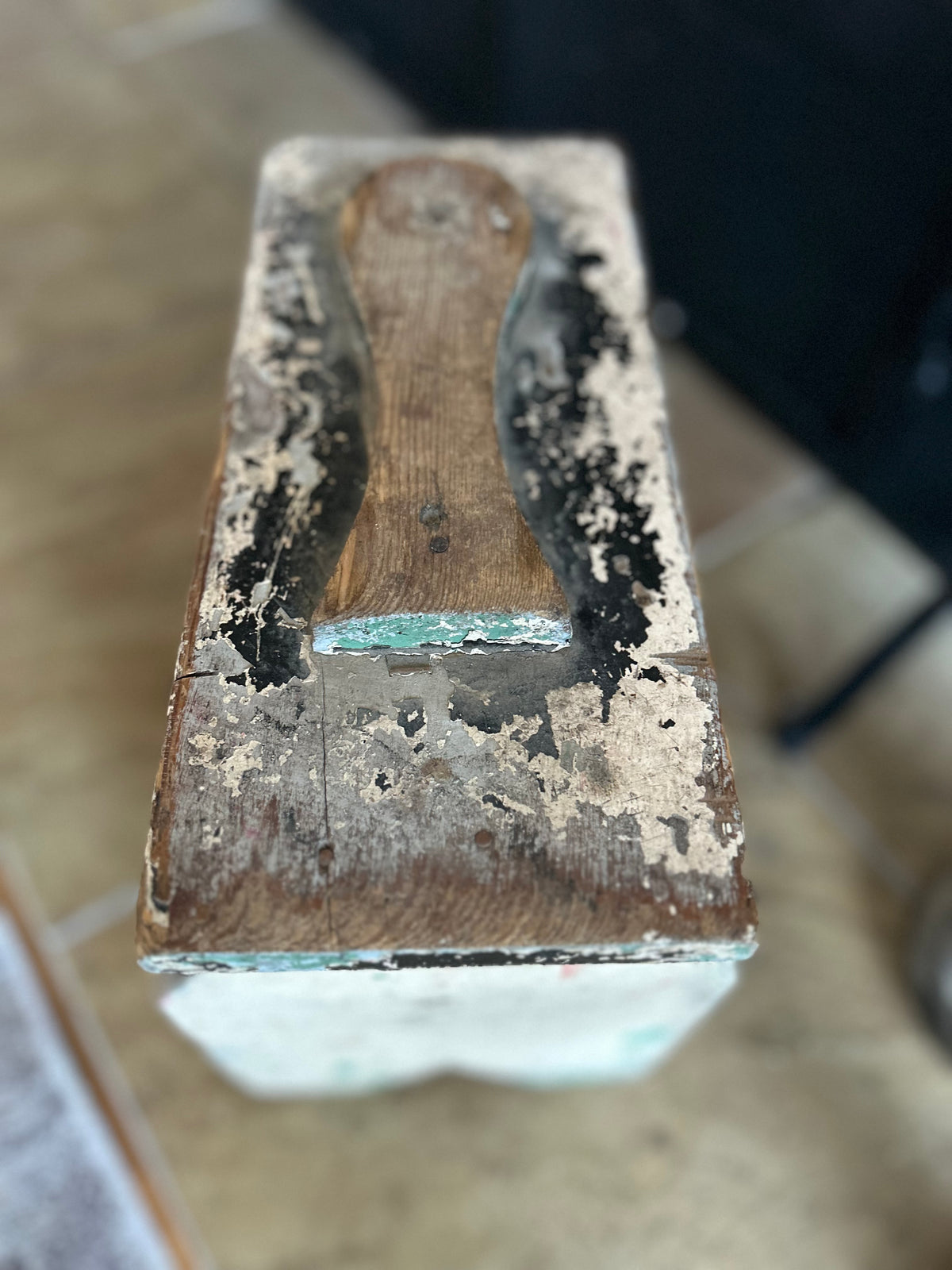 Vintage Wooden Shoe Shine Box with Original Paint, c. 1930s