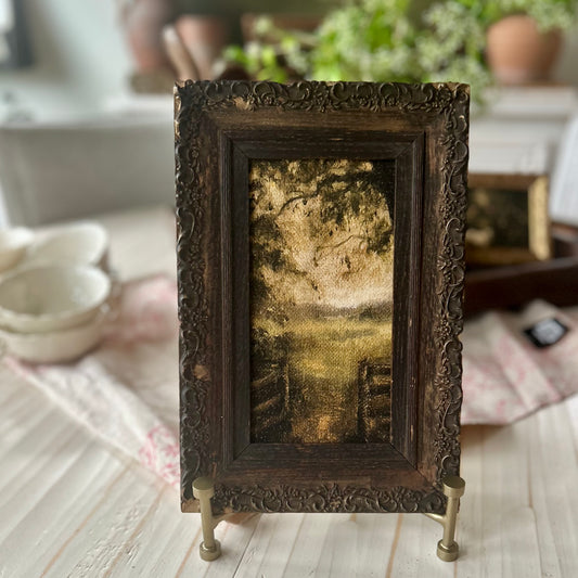 Where the path begins, in antique English frame