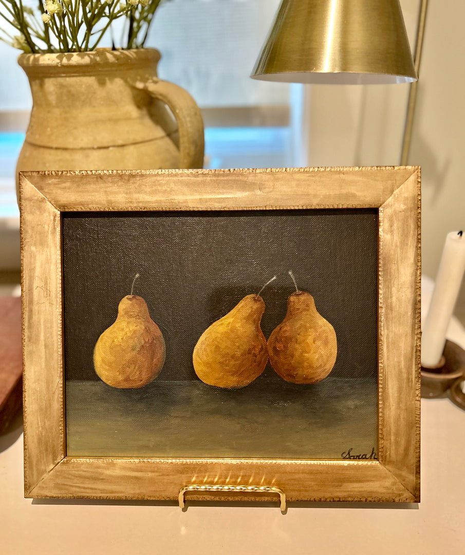 Three Pears-Framed Original 8x10”