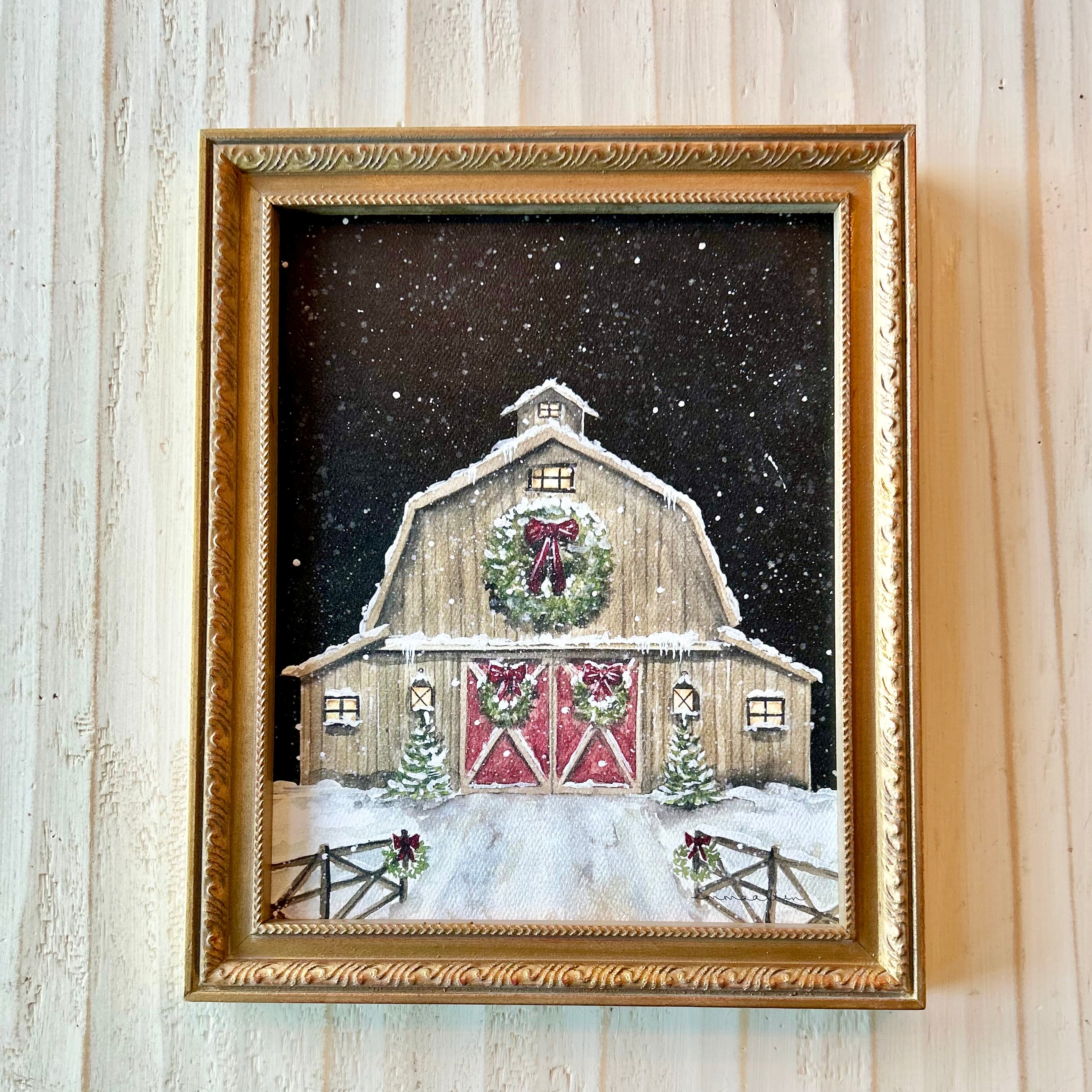 Frosty Farm (framed)