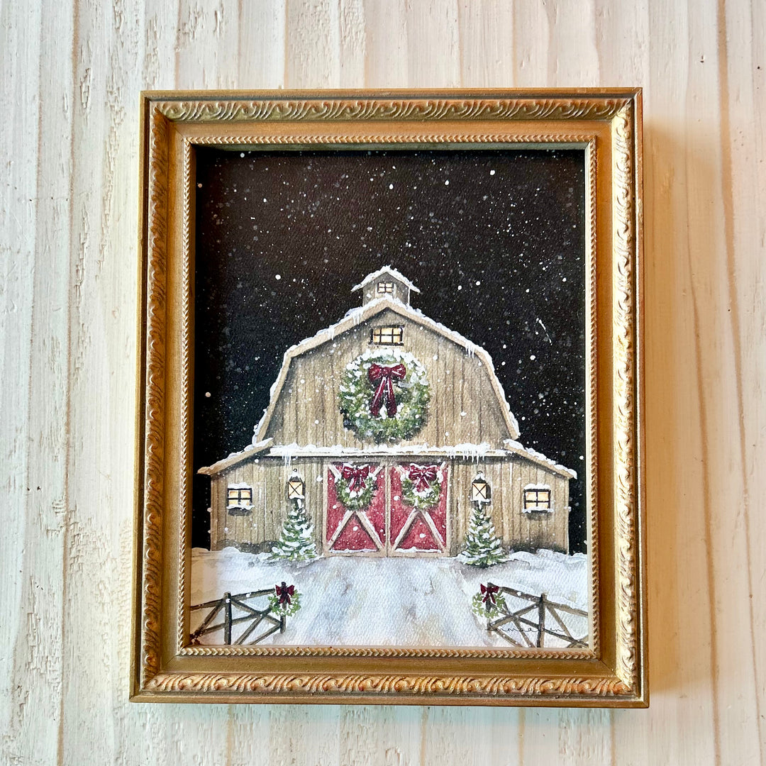 Frosty Farm (framed)