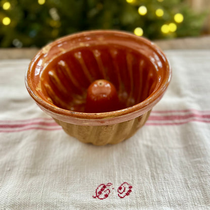 Vintage French Terracotta Kouglof Mold