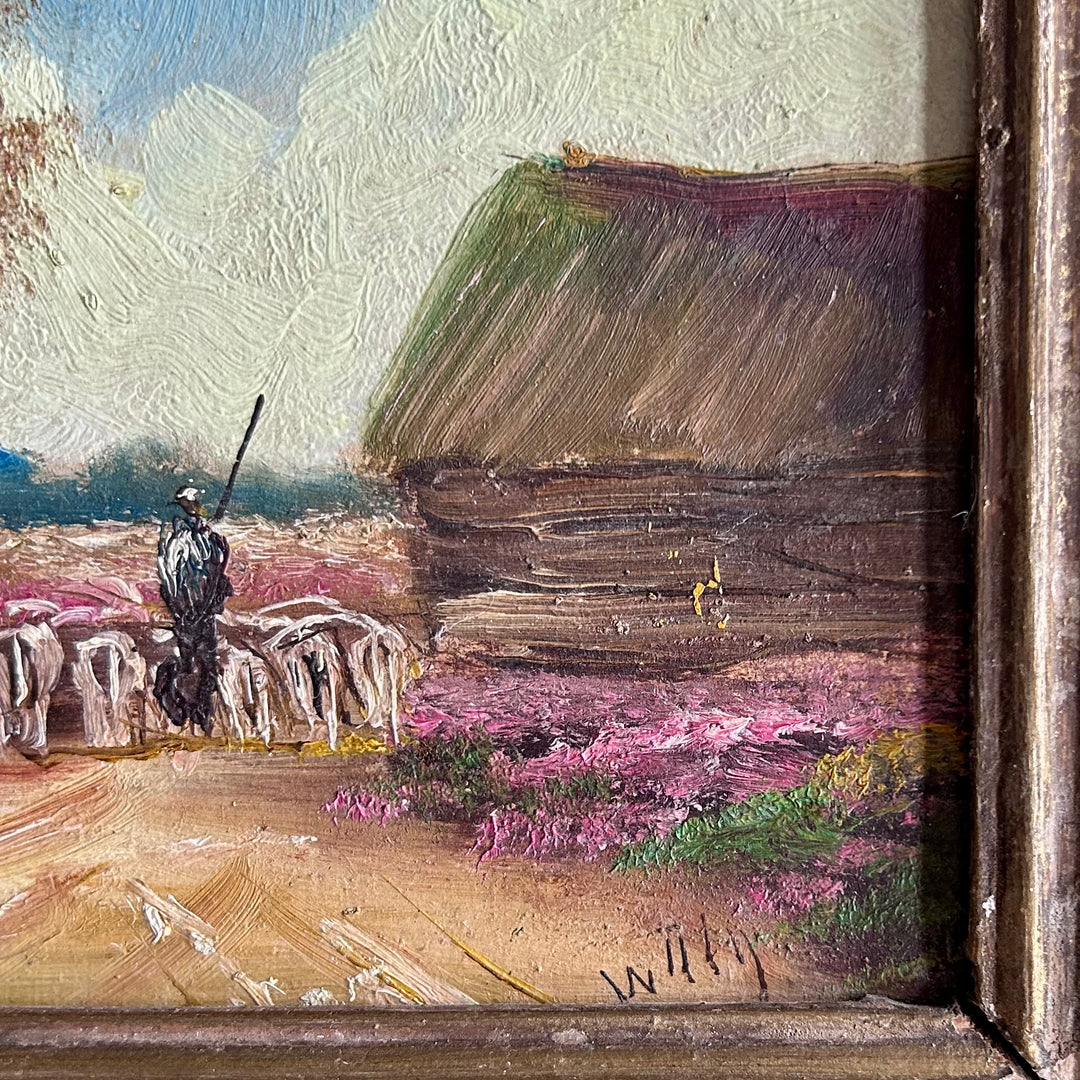 Shepherd’s Path Through the Heather - oil on board