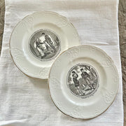 Set of Five Antique French Transferware Plates – Les Plaisirs de la Chasse, c.1850s