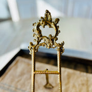 Antique brass easel | rococo revival c.1890