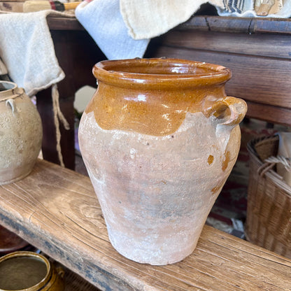 Antique Southern European Glazed Earthenware Storage Pot
Circa 1890–1910