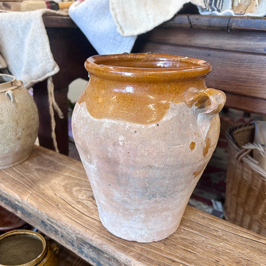 Antique Southern European Glazed Earthenware Storage Pot
Circa 1890–1910