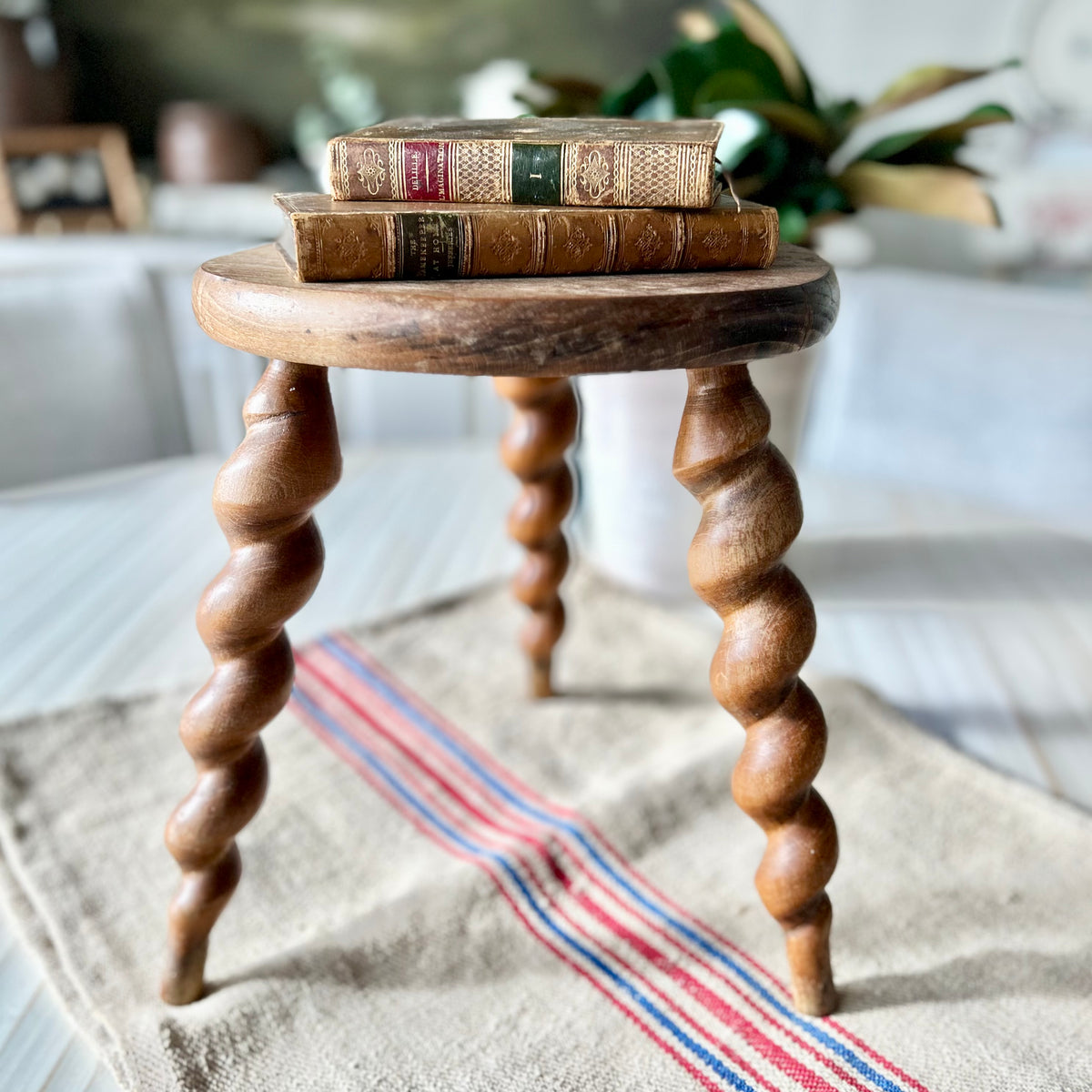Antique Barley Twist Milking Stool