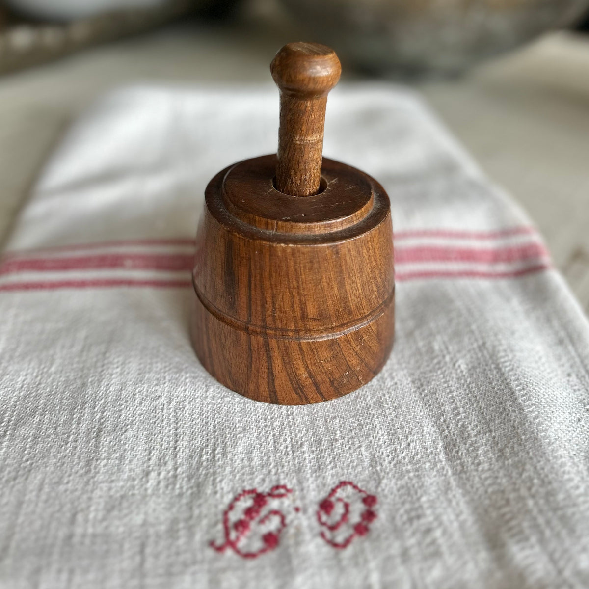Antique Wooden Butter Mold – Pineapple Motif