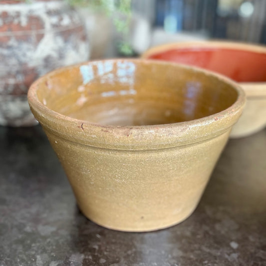 Large Antique European Stoneware Mixing Bowl