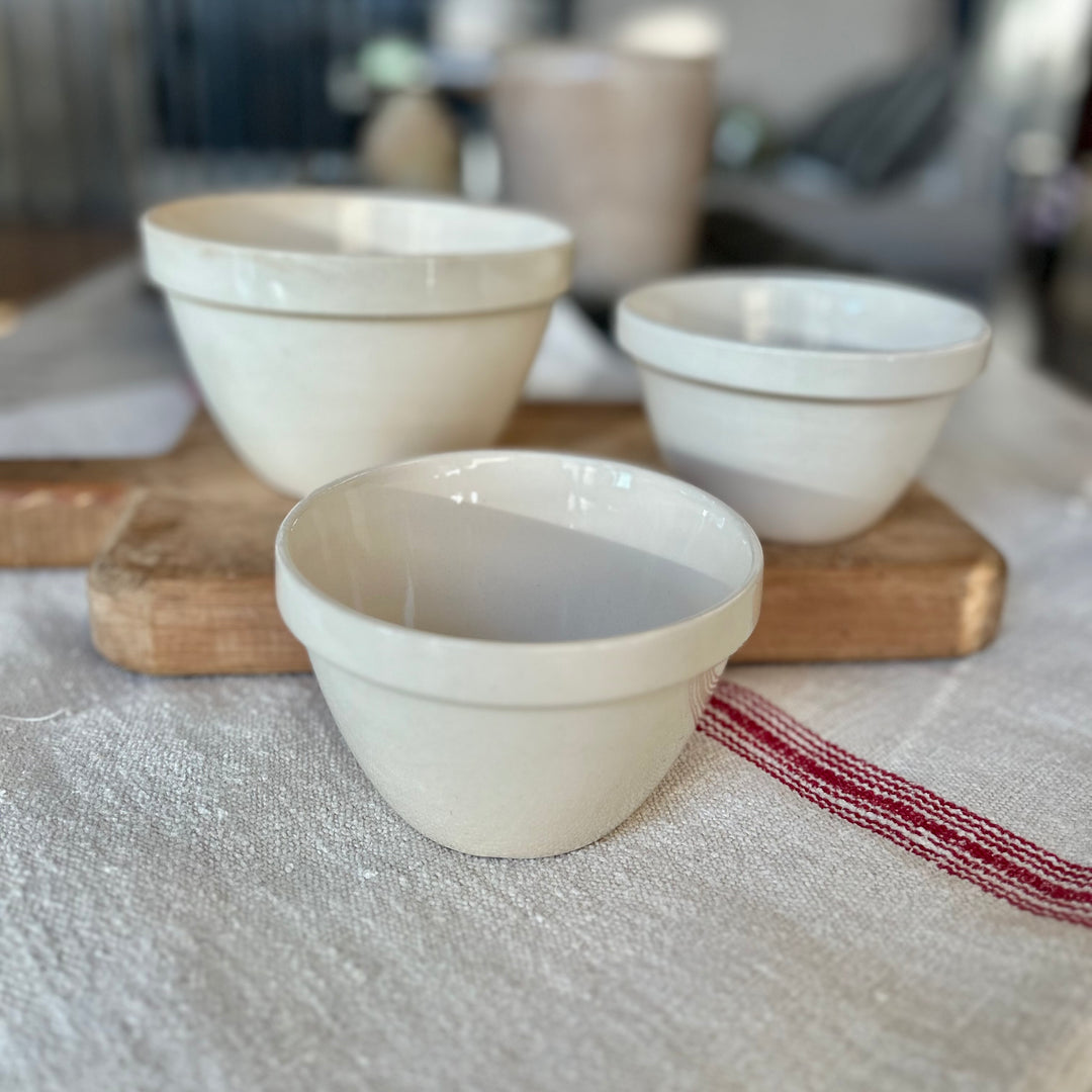Vintage Ironstone Pudding Bowls (Set of 4)