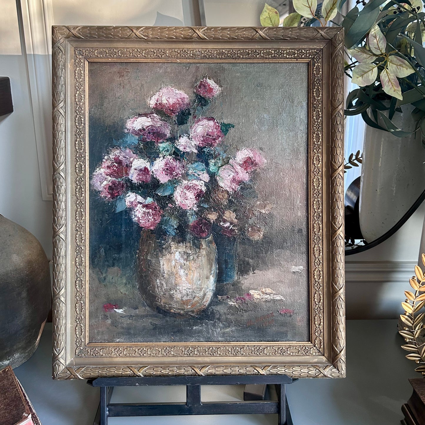Vintage Signed Floral Still Life