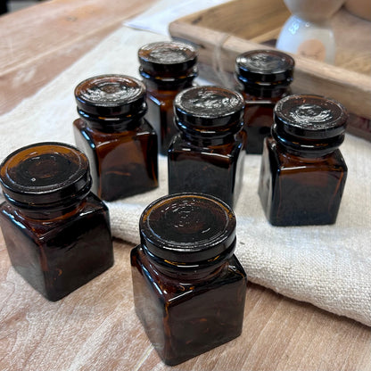 Vintage Amber Glass Ink Bottles | c. 1920s–1940s - sold individually