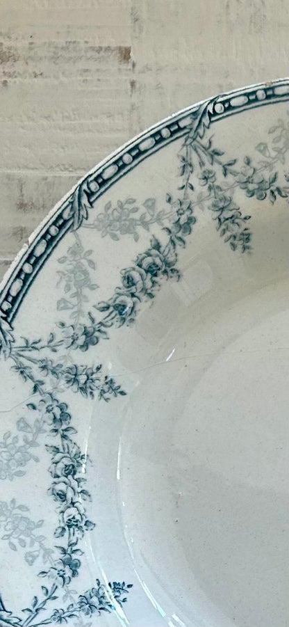 Antique French Faïence Soup Plate – Service Mignon by Labrador (9.5”)