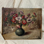 Antique Floral Still Life on Canvas - Bouquet du Temps