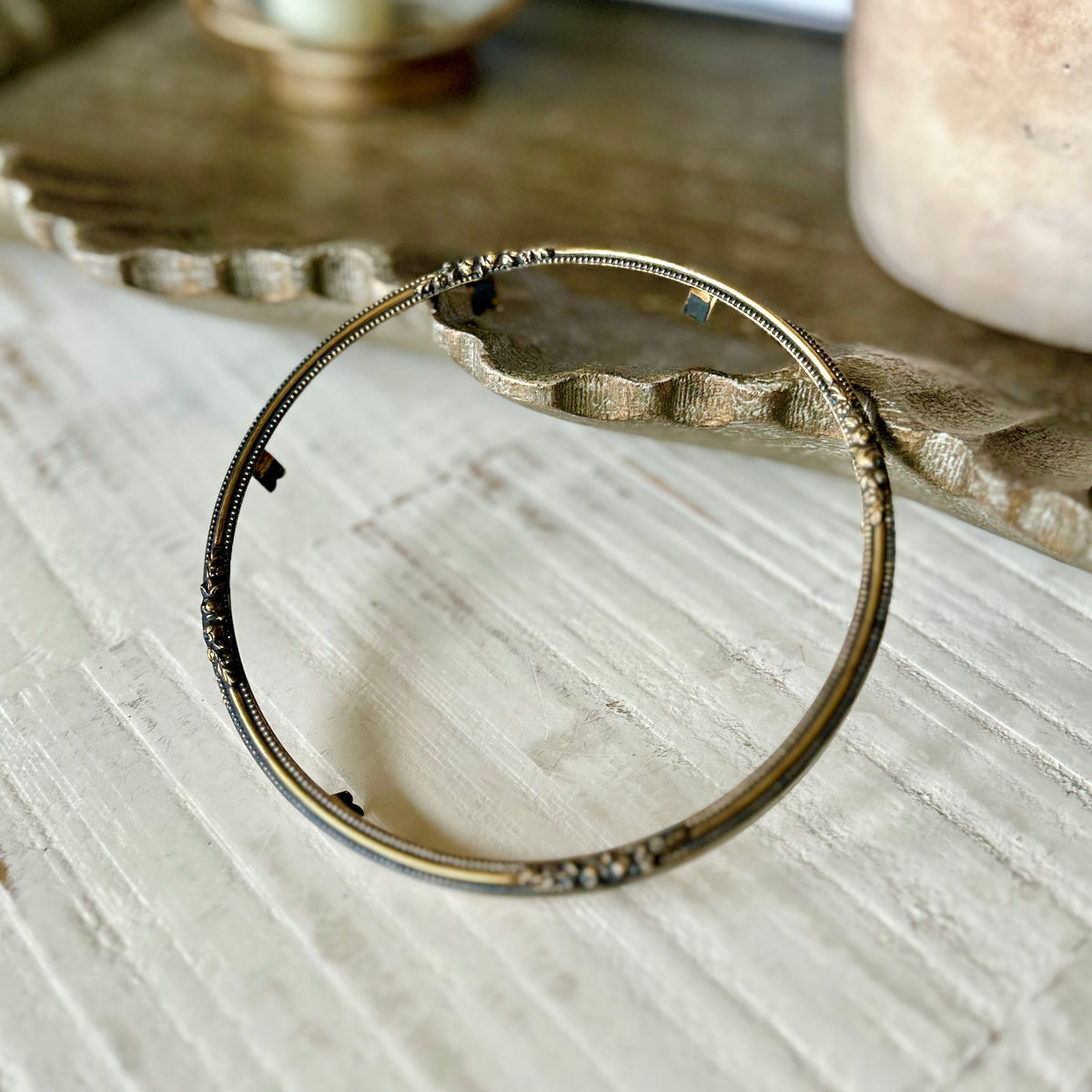 Antique Gilt Bronze Frame Ring