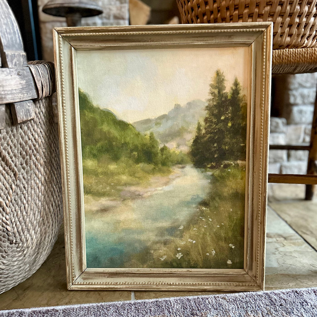 Evergreen view framed fine art print