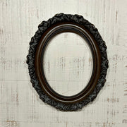 Victorian Black & Mahogany Ornate Oval Frame