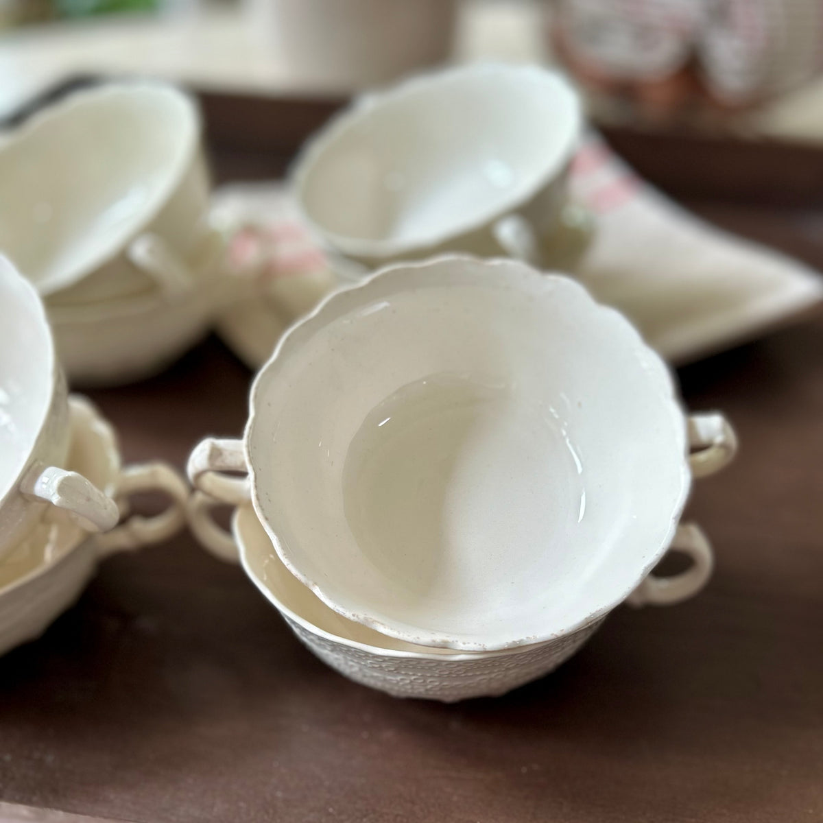 Vintage Spode Jewel Soup Bowls — Set of 4 (two sets available)
