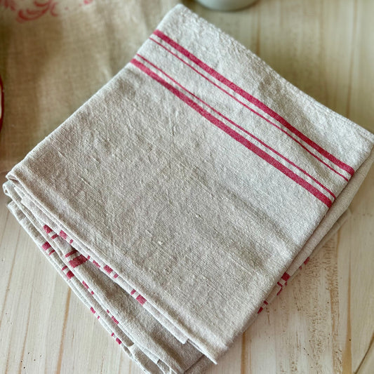 Large French Linen Napkins / Traditional French Torchons