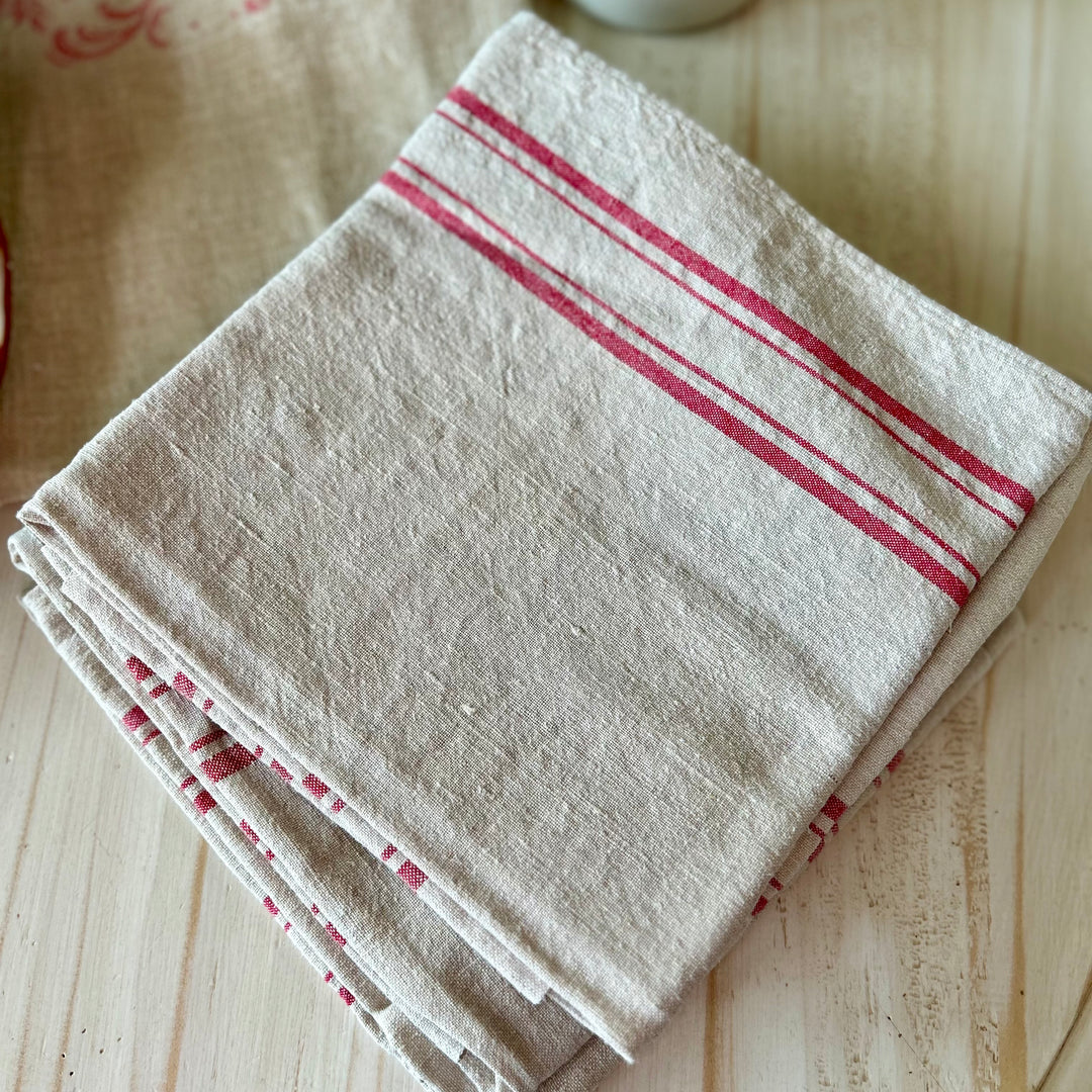 Large French Linen Napkins / Traditional French Torchons