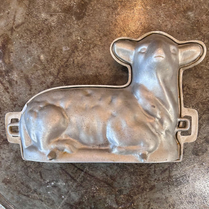 Large vintage lamb cake mould