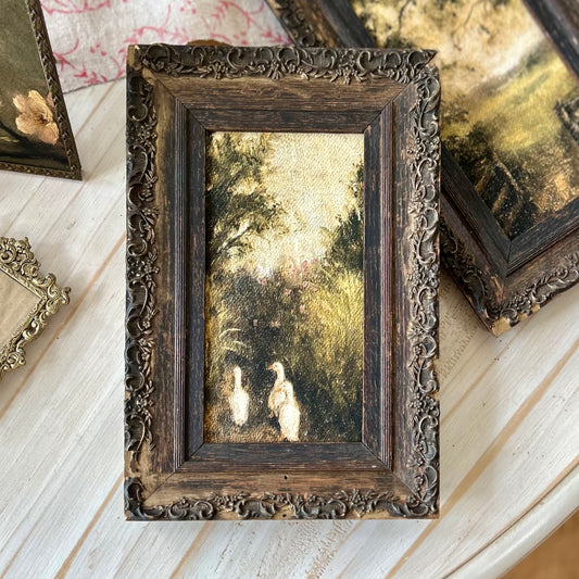 Mornings by the marsh, in antique frame