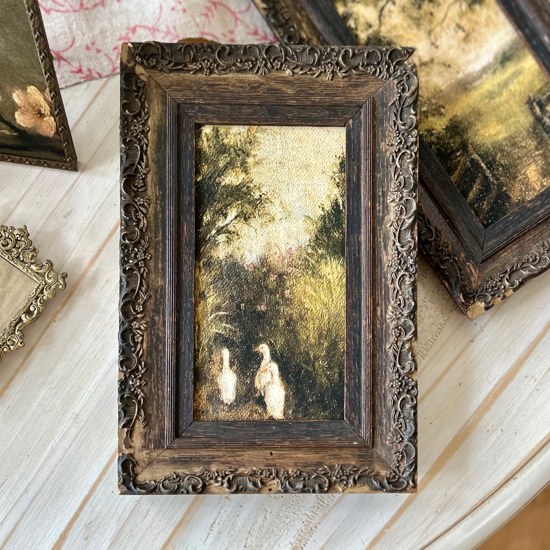 Mornings by the marsh, in antique frame
