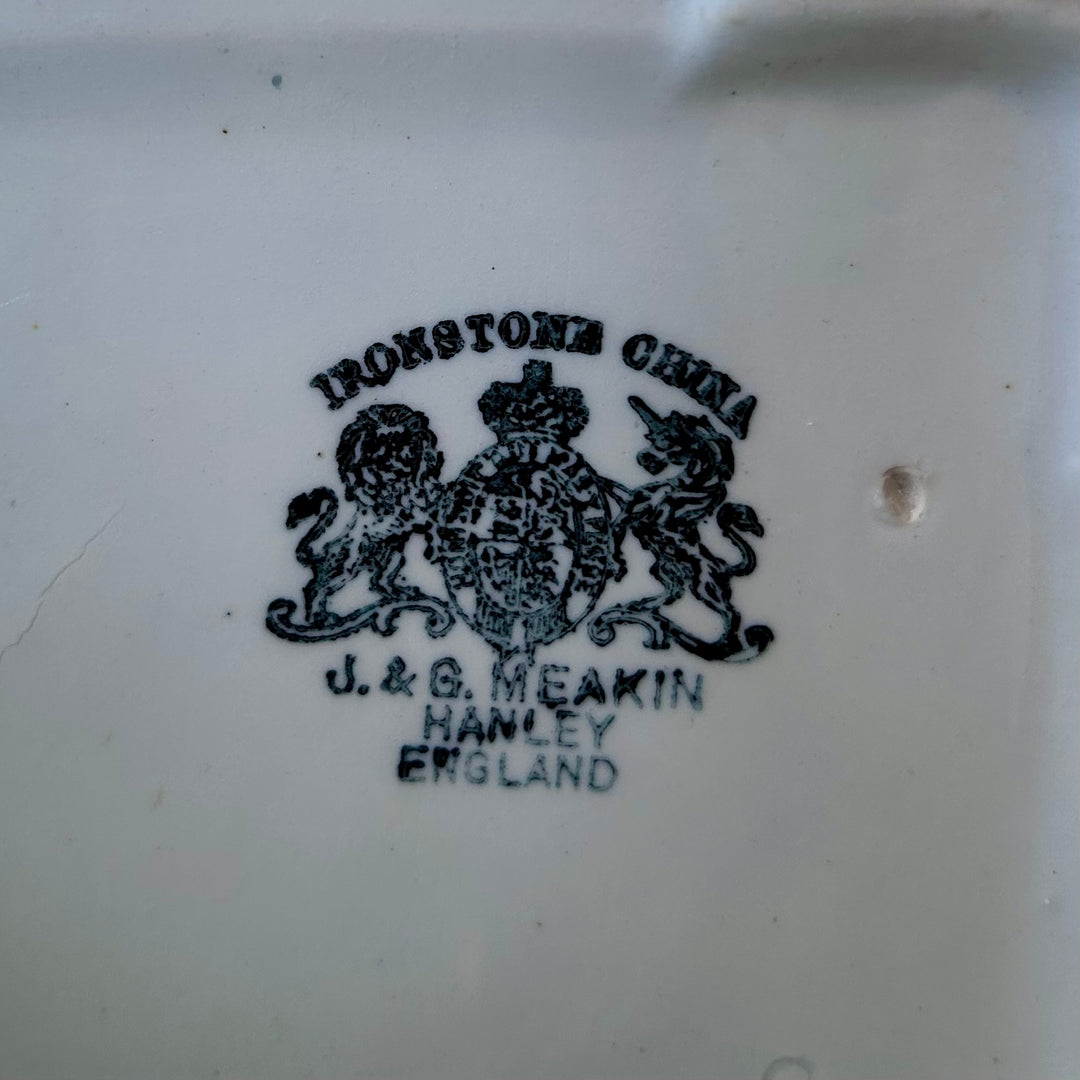Rare Set of 4 Antique english ironstone bowls