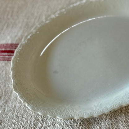 Antique W. Adams & Sons Ironstone Oval Platter                circa 1900-1930